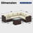 6-piece Modern Patio Sectional Sofa Set With Fire Pit Table, Wicker Conversation Set For Backyard & Garden-607123186-607123187