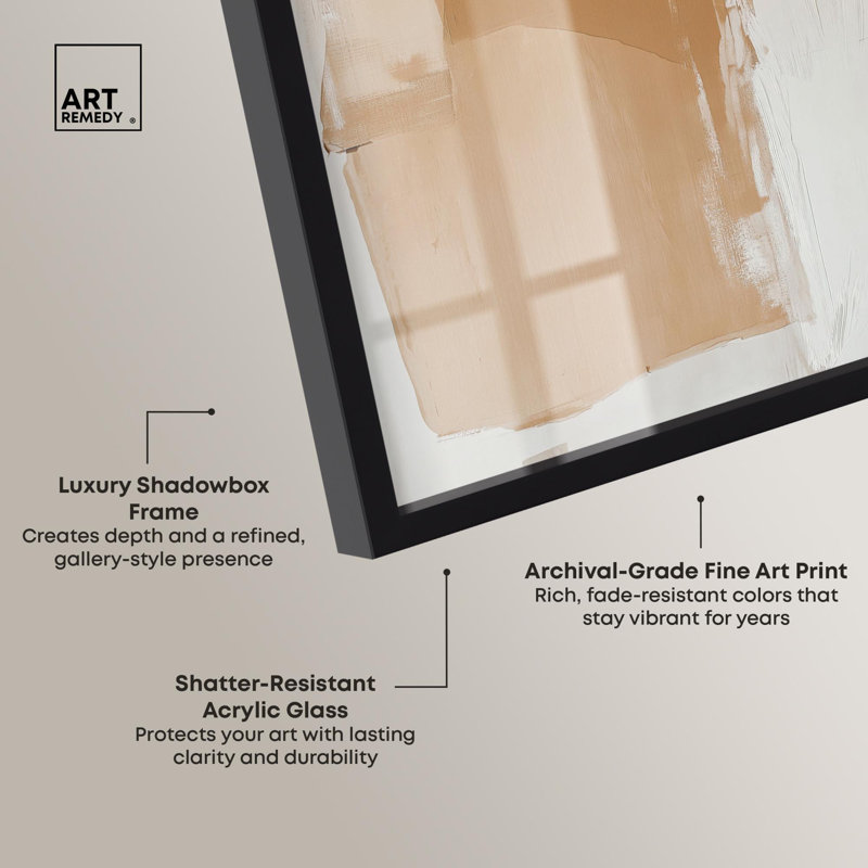 Terra Layers Shadowbox Print Boho Art par Art Remedy, H 31 po x l 25 po, Noir