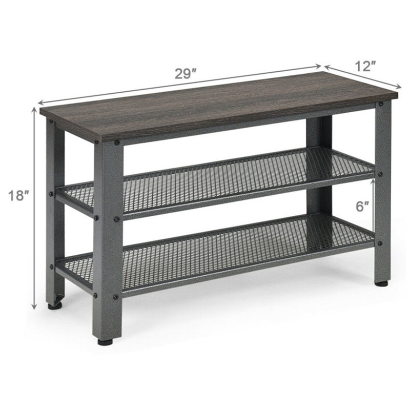 8 Pair Shoe Rack, Black