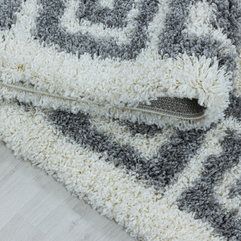 Fosston Geometric Shag Area Rug, Rectangle 200 x 290cm