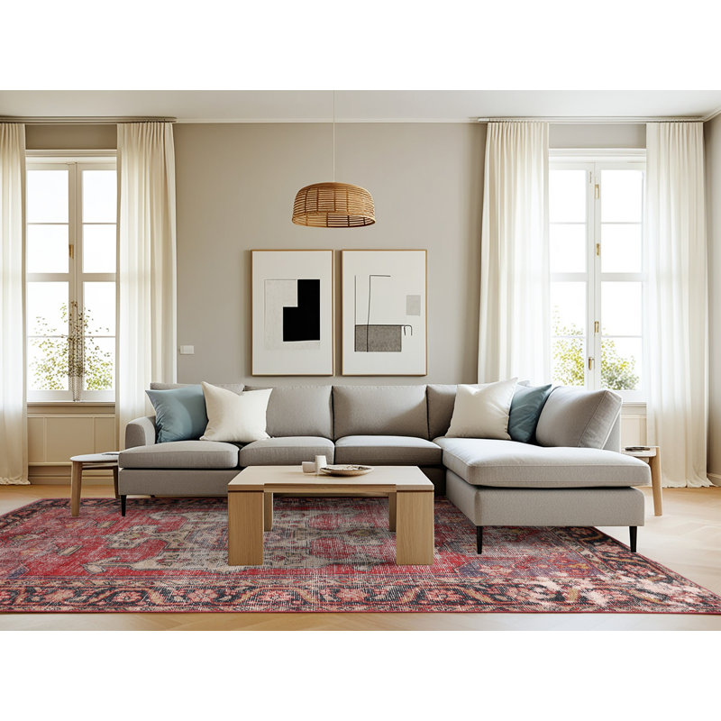 Tapis marocain gris Darielle, Rectangle 8 pi x 10 pi