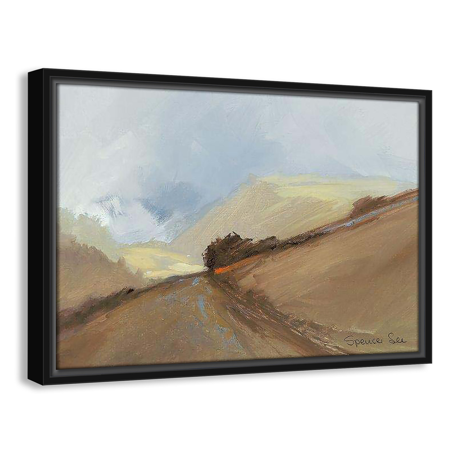 Heaven And Earth II by Spencer Lee, 13.5'' H x 19.5'' W x 2'' D, Black Framed