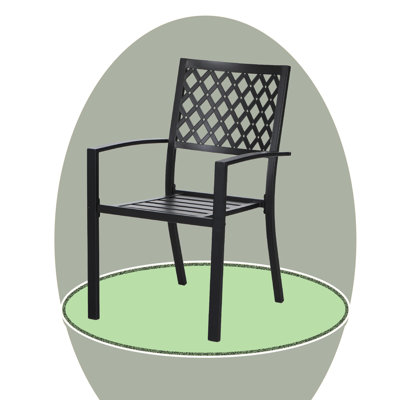 Chaise de salle à manger empilable Bathilde
