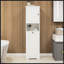 Armoire de trieur de linge inclinable à un compartiment et une porte - Blanc
