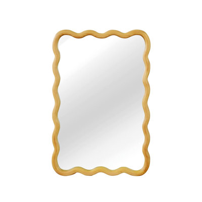 Rectangle Wood Frame Decorative Mirror, Accent Mirror For Bedroom, Bathroom, Living Room, Entryway