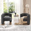 Chaise d'appoint moderne en chenille, fauteuil de salon Mid-Century-2001624412