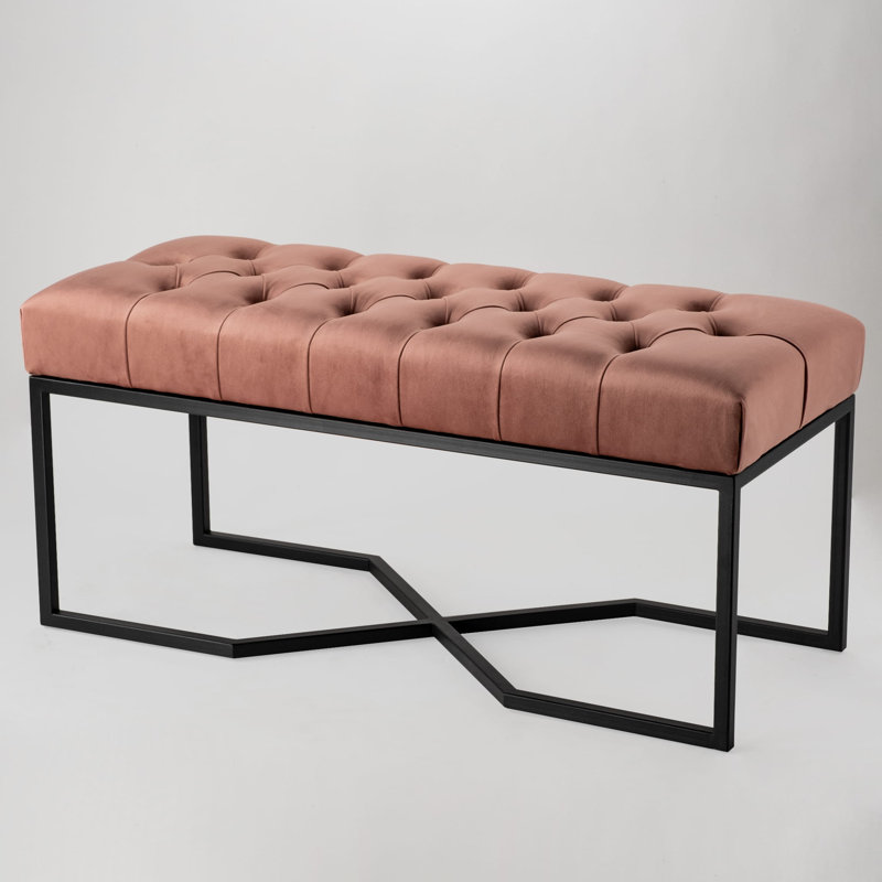 Erald Velvet Upholstered Bench, H40 x W100 x D30cm