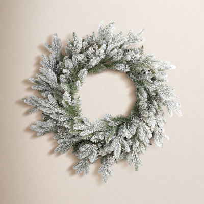 24'' Faux Pine Lighted Wreath