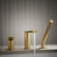 Composed Deck-Mount Bath Faucet With Handshower-1468736357