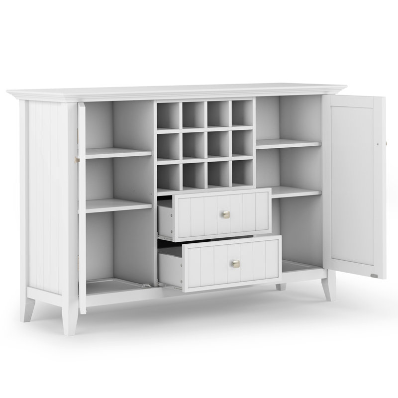 Bedford - Buffet buffet et porte-bouteilles, Blanc