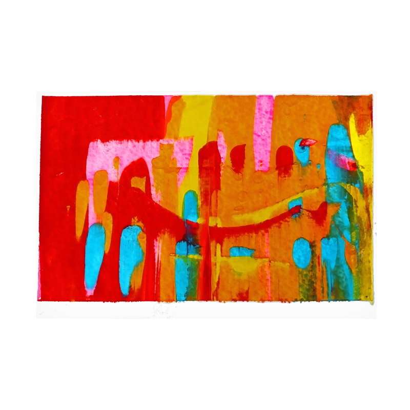 Art mural sur toile tendue «Howie Green», art abstrait 12 po pour le salon, la chambre à coucher ou le bureau - 30 x 47