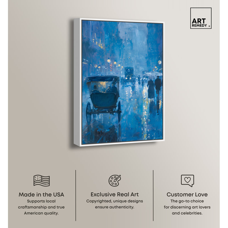 Blue and White Vincent Van Gogh Inspired Canvas Print, 31" x 21"