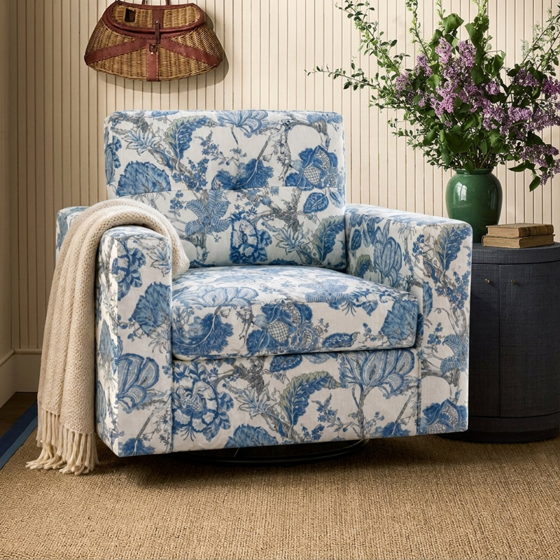 Fauteuil pivotant Lumen Floral pour salon