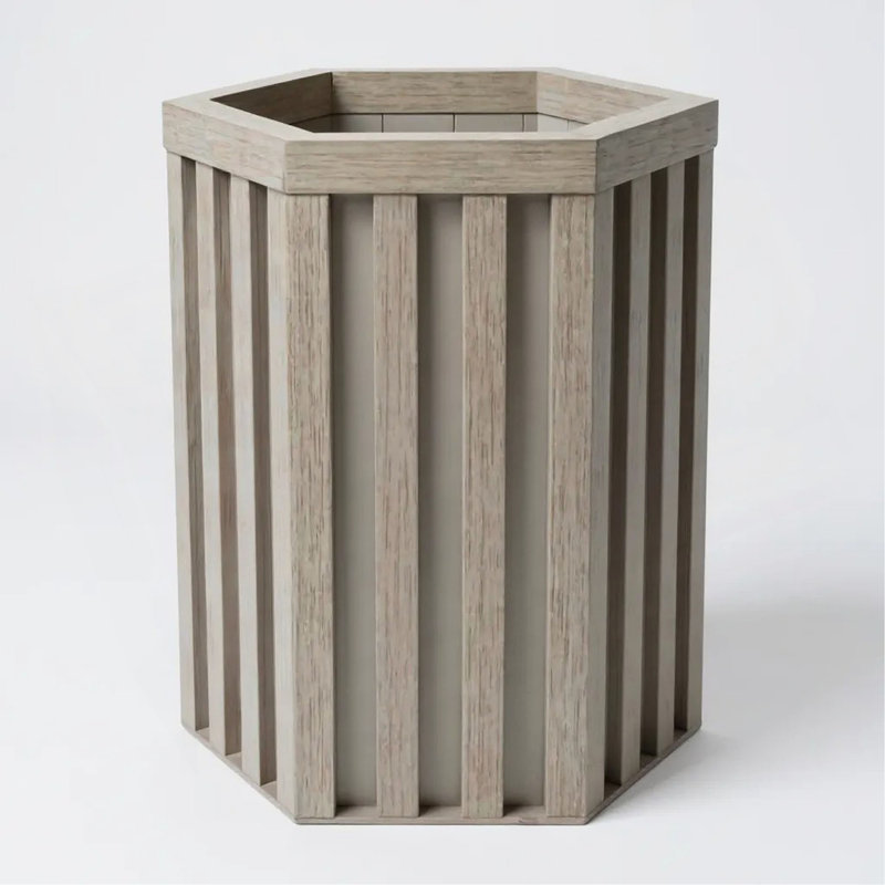 Hexagon Column Planter SM, Gris, H 16,25 po x l 10,5 po x P 9,13 po