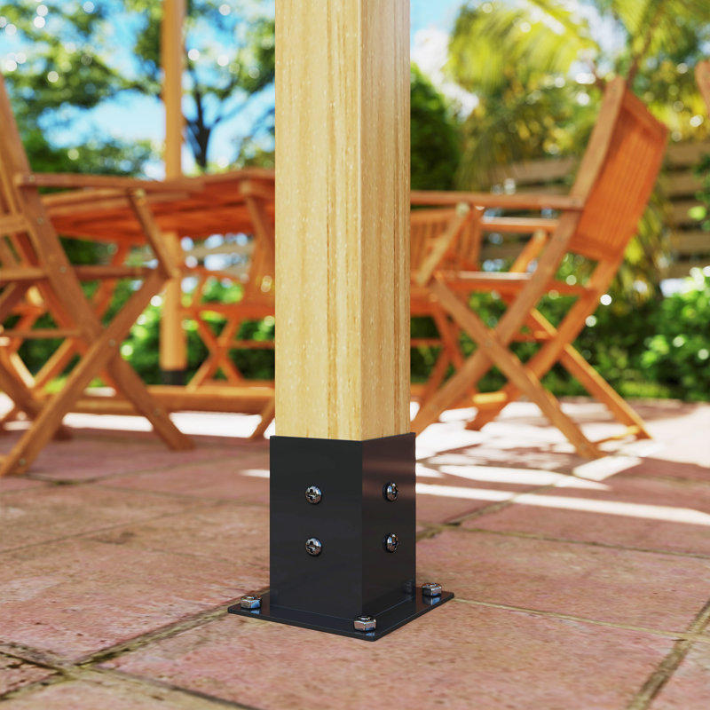 Outsunny Pergola Kit DIY Pergola Brackets for 9.6 x 9.6 cm Lumber 12 PCS