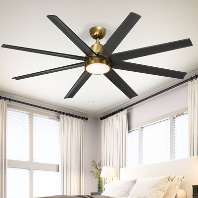 Mercer41 65"Brown Ceiling Fans 8 Blades