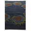 Tapis carré bleu marine Orlando
