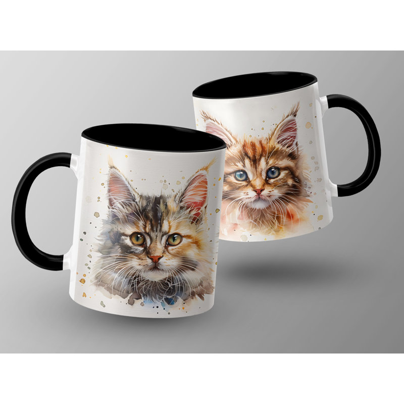 Ceramic Coffee Mug, Black, 4