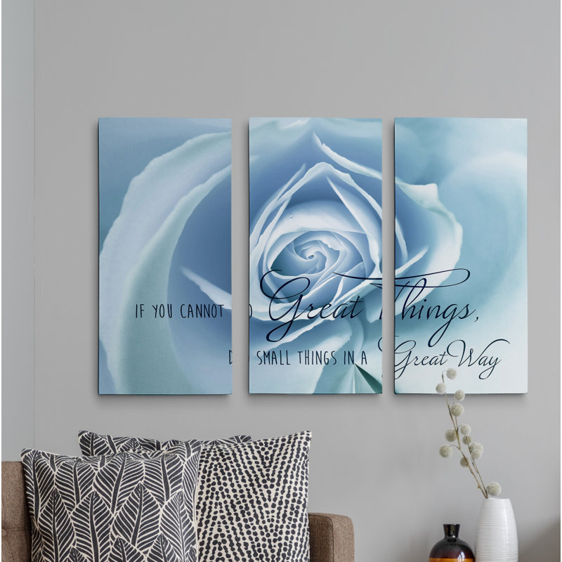 A Premium «Do Great Things», ensemble de 3 impressions sur toile, H 24 po x l 36 po x P 1,5 po