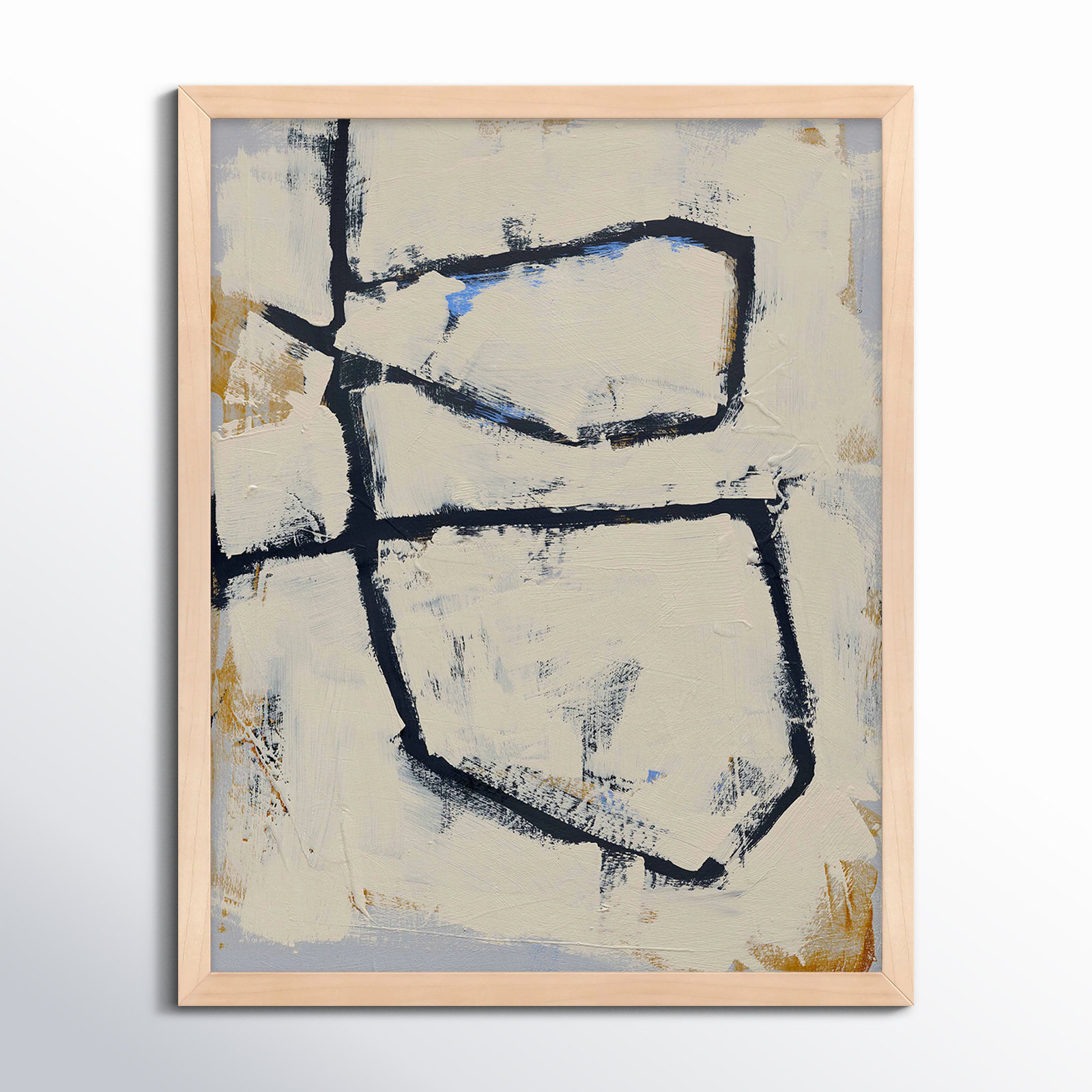 Knopf "Twisted 5" Print by Jacques Pilon, 20" W x 25" H, Maple Framed Paper