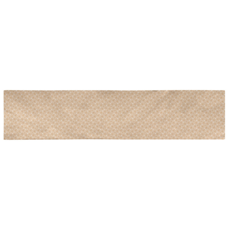 Chemin de table géométrique avicia, 72 po x 16 po, Polyester, Orange pastel