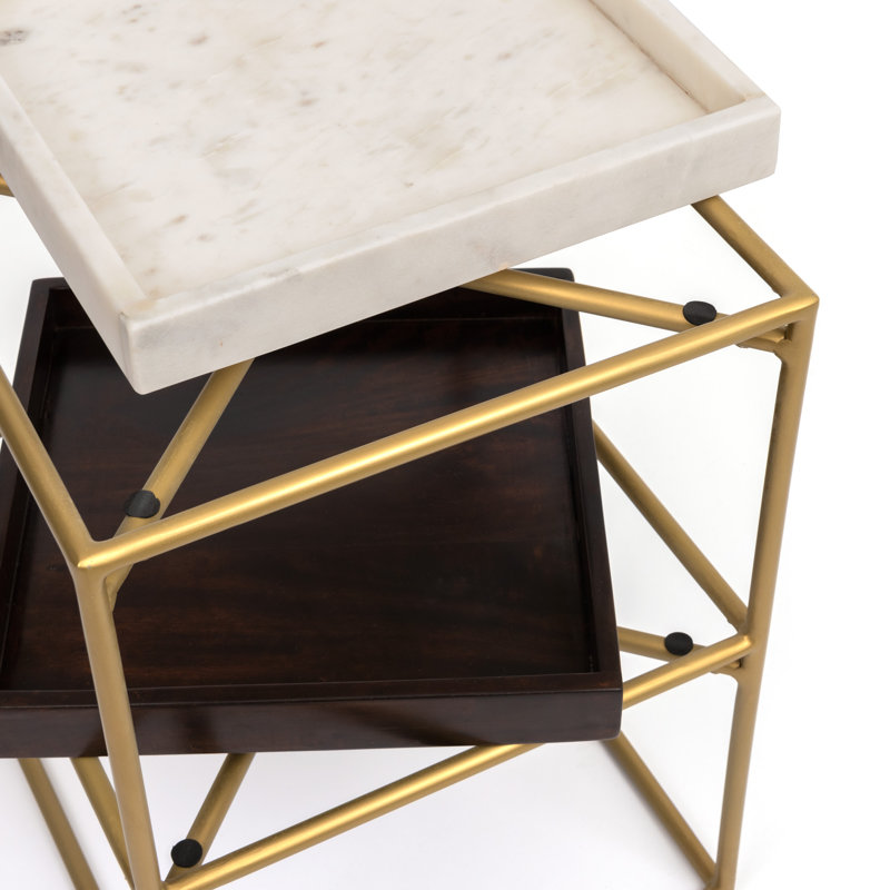 Marble Tray Top End Table