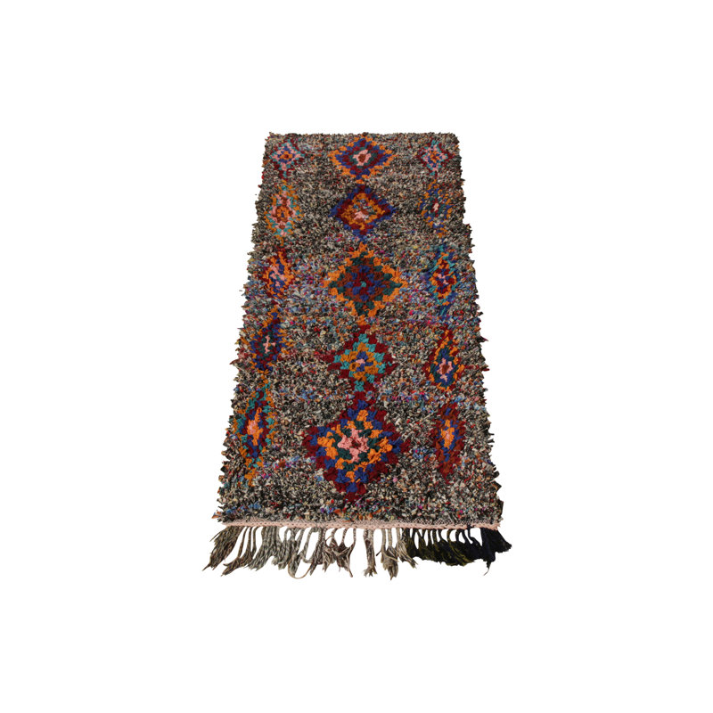 Moroccan One-of-a-Kind Hand Knotted Area Rug, Runner 2'10" x 7'