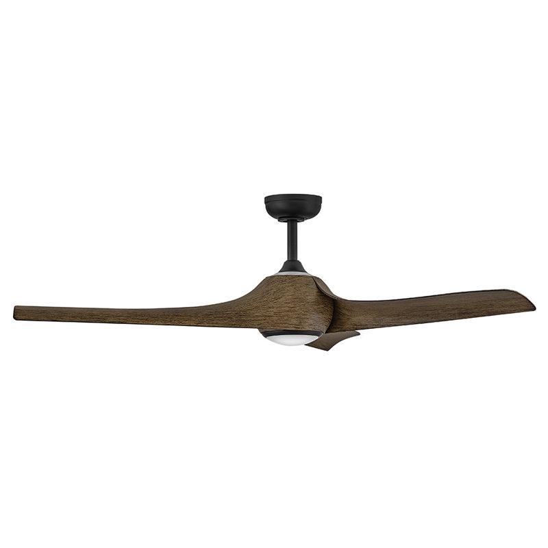 Hinkley Tiburon Ceiling Fan, Matte Black, Driftwood
