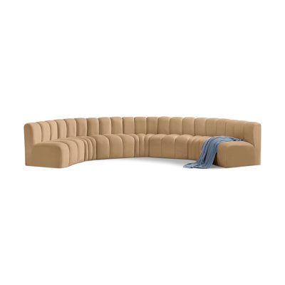 Hisa Upholstered Curved Sectional Reversible
