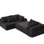 Canapé modulaire en tissu d'ameublement Chenille-121094142