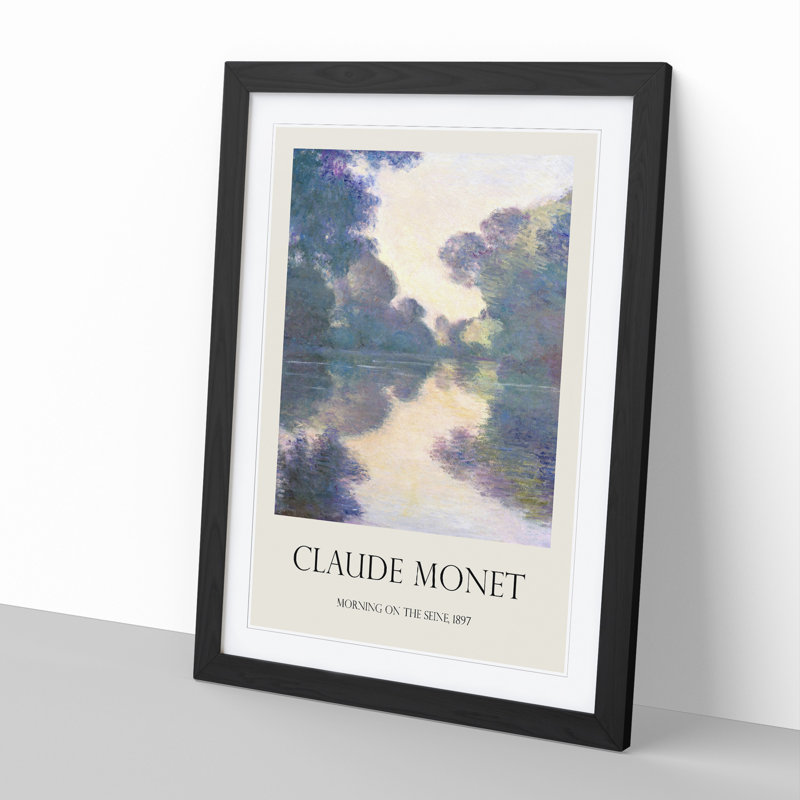 Morning on the Seine by Claude Monet - Picture Frame Painting, 65cm H x 48cm W x 2cm D