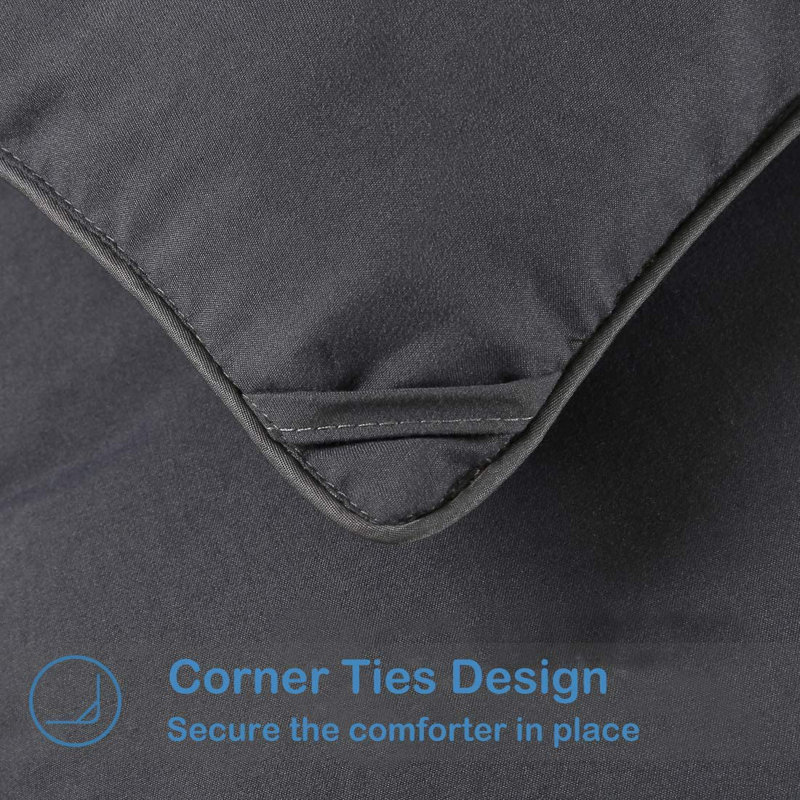 Insertion de couette en duvet synthétique toutes saisons avec édredon