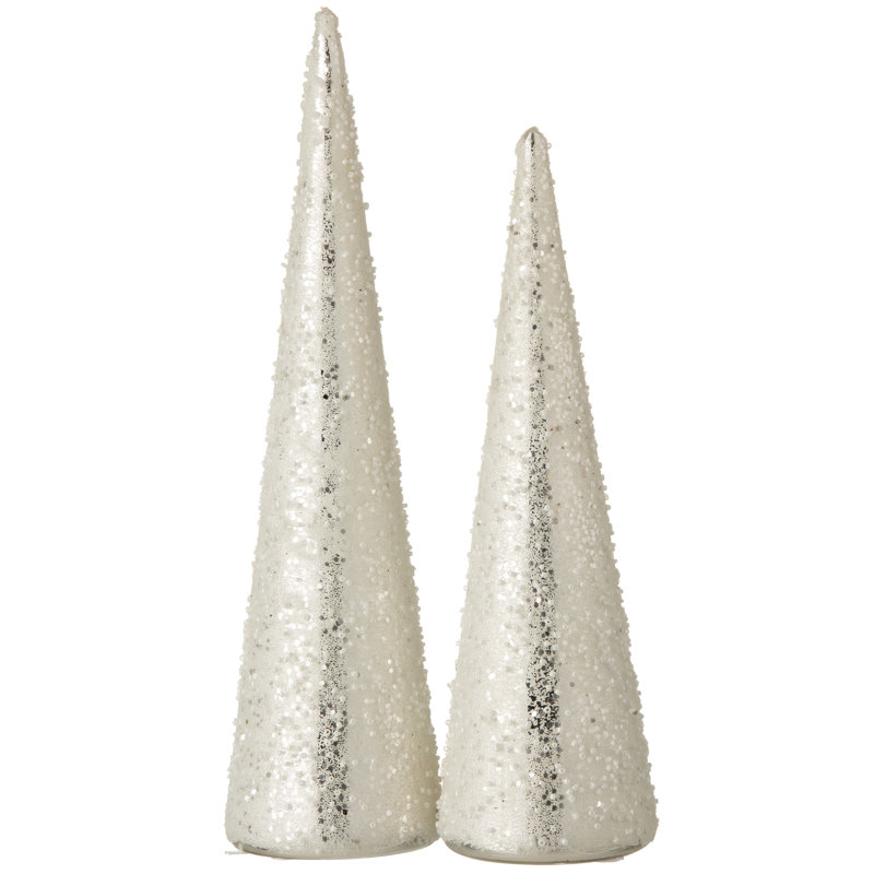 Bourassa Christmas Decorative Accent, 35.5cm H x 9.5cm W x 9.5cm D, Silver