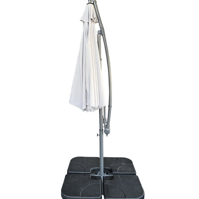Parasol de patio suspendu 10 pi gris