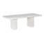 Robusto Dining Table, White Stone