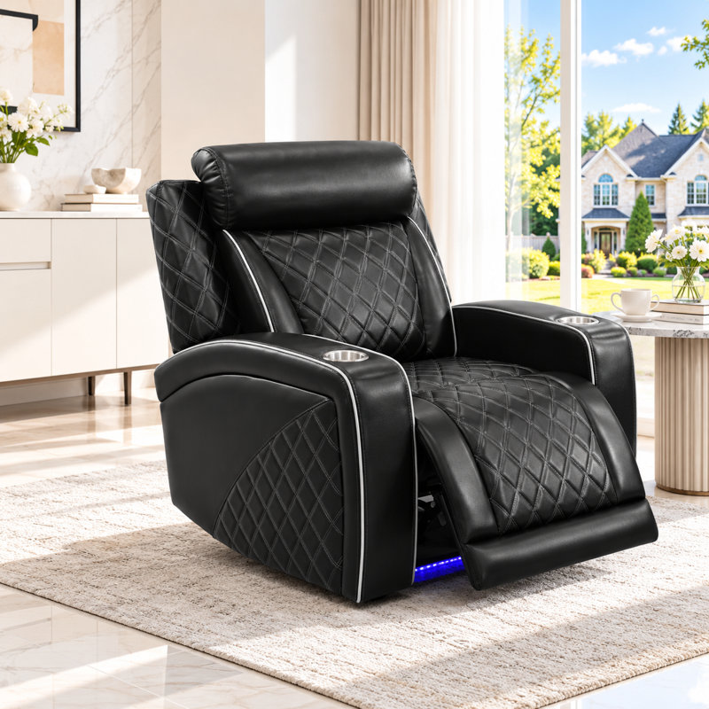Fauteuil inclinable électrique haut de gamme en similicuir