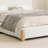  Woodcroft Modern Arch Boucle Upholstered Platform Bed With Rubberwood Legs-290596393