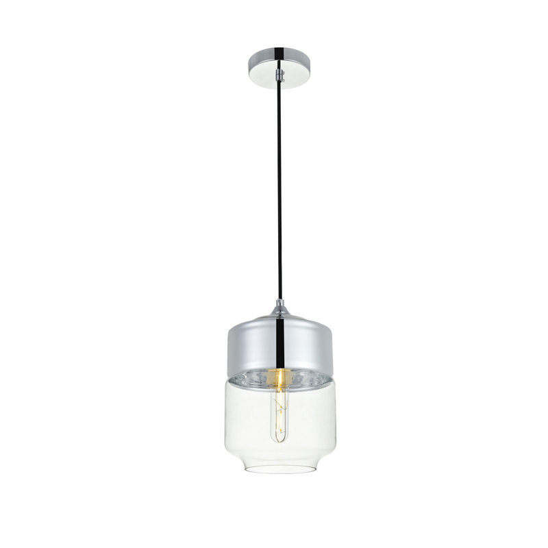 Chamberland 1 - Light Single Pendant, 11" H x 7.1" W x 7.1" D, Chrome