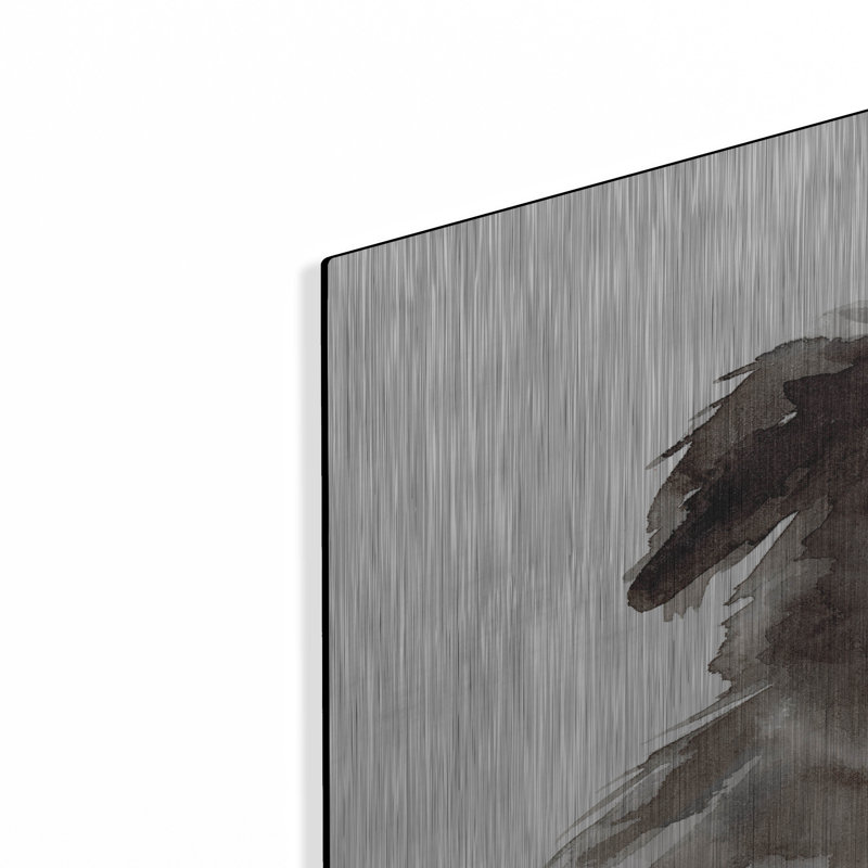 Art mural en métal Winston Porter «Dog Portrait 1» par Katrina Pete, H 36 po x l 24 po