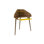 Bureau en coin Bradley Mid-Century Modern avec tablette à clavier en brun rustique et jaune