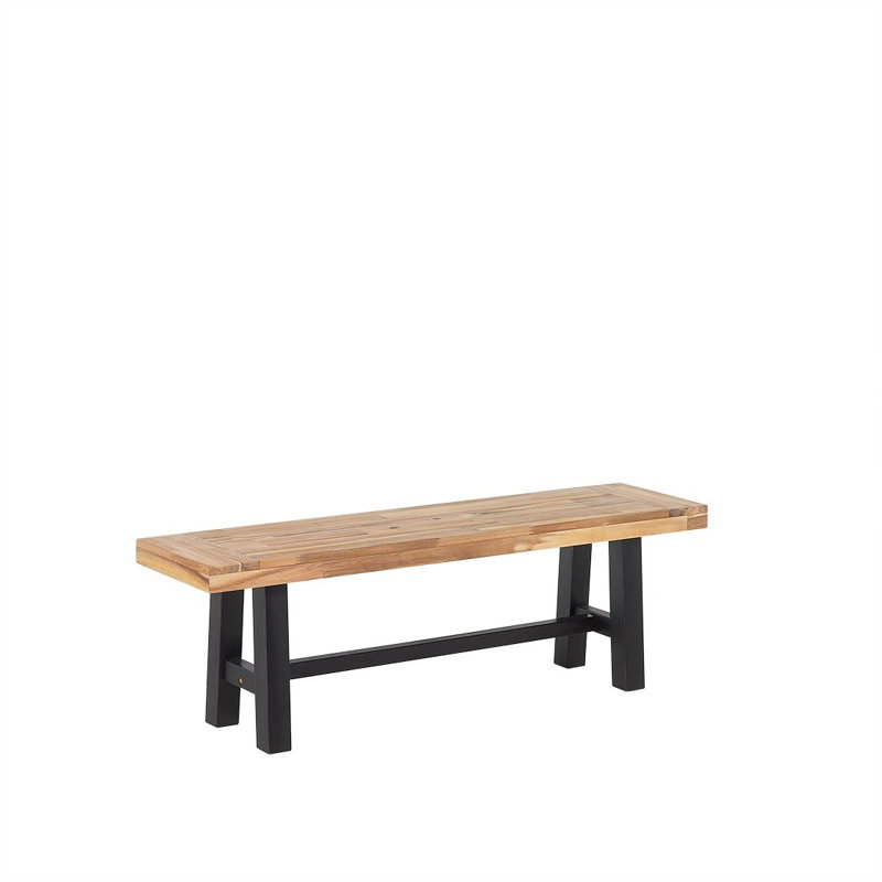 Tinna Solid Wood Acacia Outdoor Bench, Black