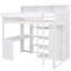Lit mezzanine simple en bois avec plusieurs tablettes de rangement et garde-robe-2064294602