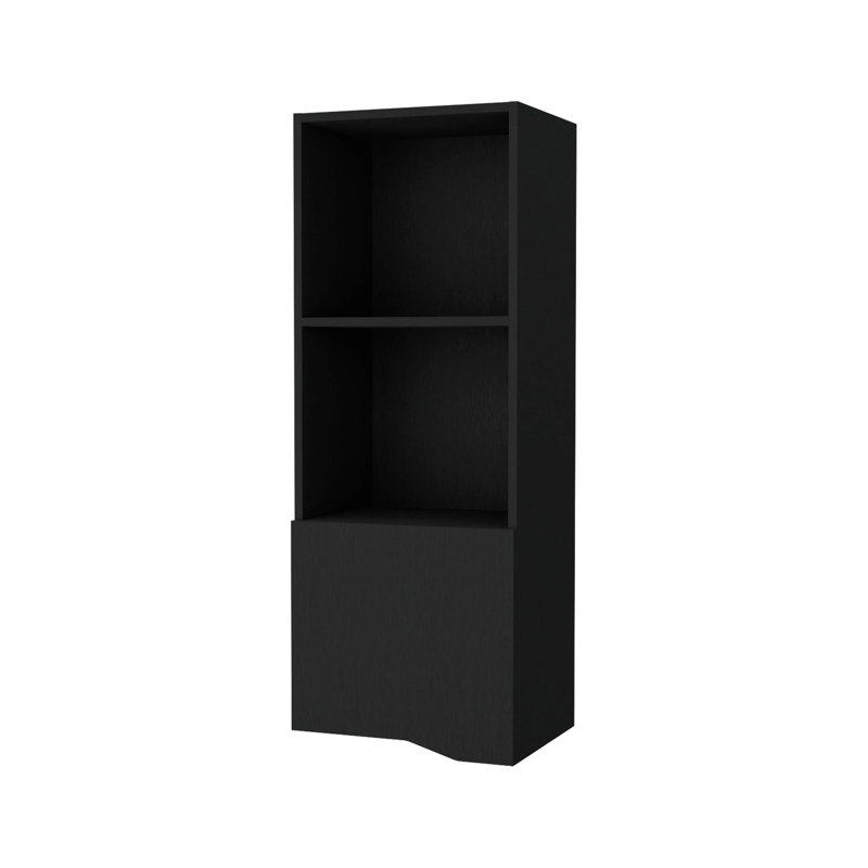 Black Wall Cabinet with One Door