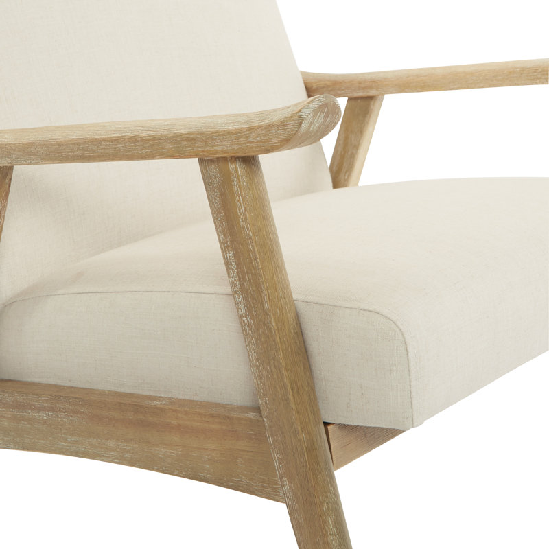 Albury Upholstered Accent Chair, Linen 100% Polyester, Natural