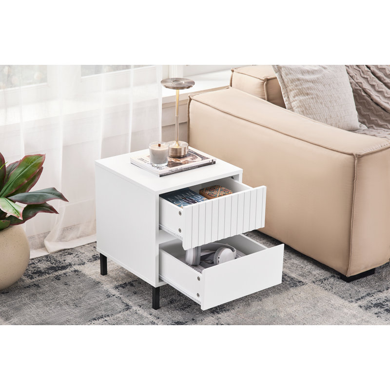 40cm W Manufactured Wood Bedside Table