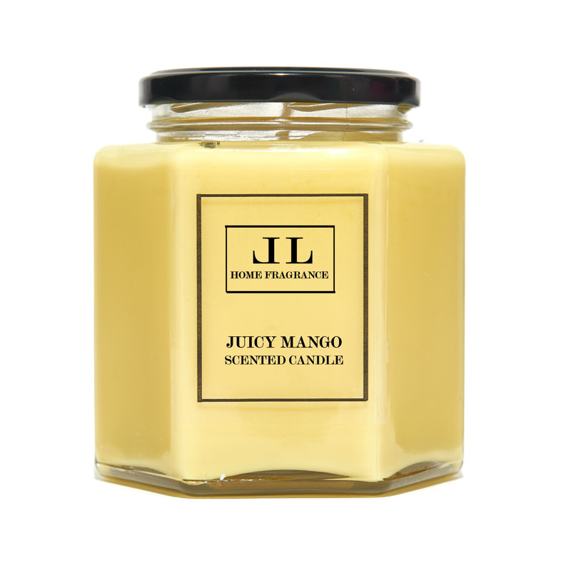Mango Scented Jar Candle, 9cm H x 7cm W x 7cm D