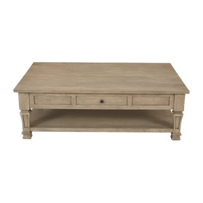Alphonso 2 Drawer Cocktail Table In Smoky Walnut Finish