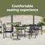 5 Piece Garden Dining Set Black PVC