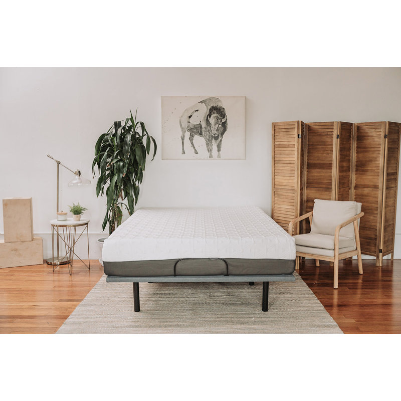 Matelas en mousse viscoélastique gélifiée blanc / gris foncé, Lit simple, 10"