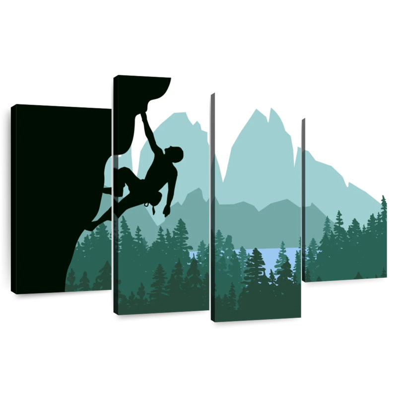 Sireci Rock Climber Silhouette, 22" H x 36" W
